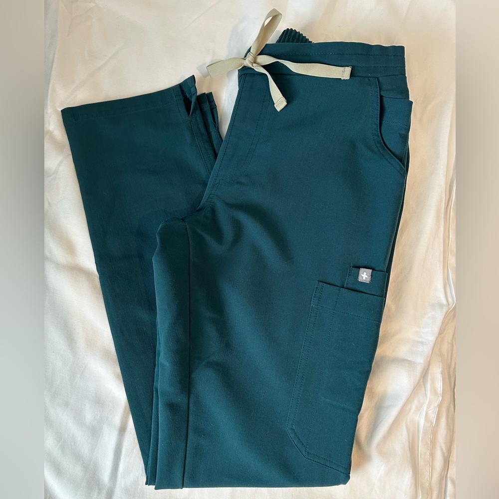 FIGS Yola Scrub Pants in Dark Teal